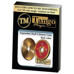 Expanded Shell Chinese Coin made in Brass (Red) by Tango (CH007)