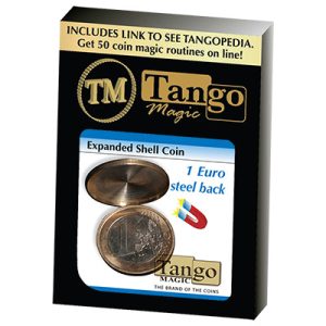Expanded Shell Coin - (1 Euro, Steel Back) by Tango Magic (E0066)