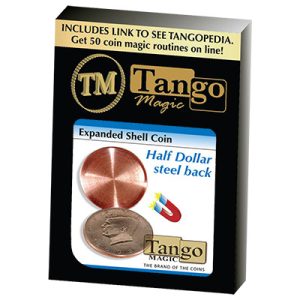 Expanded Shell Coin (Half Dollar) (D0007)(Steel Back) by Tango Magic