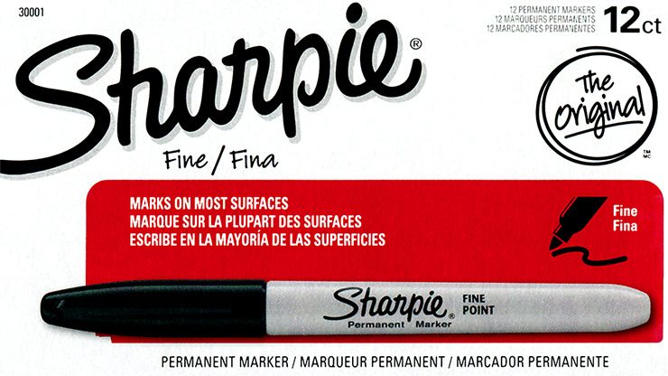 (Ungimmicked) Fine-Tip Sharpie (Black) box of 12 by Murphy's Magic Supplies