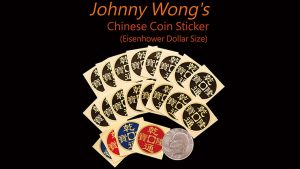 Johnny Wong's Chinese Coin Sticker 20 pcs (Eisenhower Dollar Size)