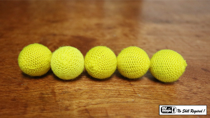 Crochet 5 Ball combo Set (1"/Yellow) by Mr. Magic