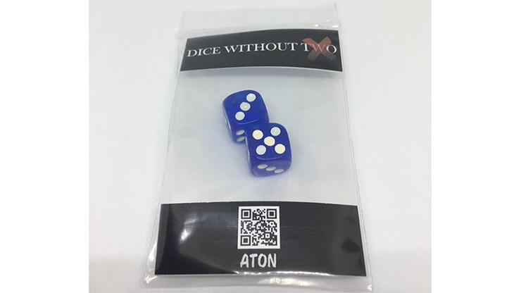 Dice Without Two CLEAR BLUE (2 Dice Set) by Nahuel Olivera Magic and Aton Games