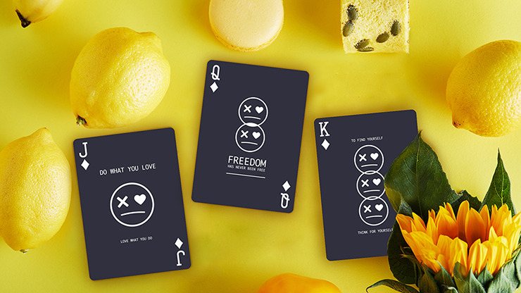 Keep Smiling Blue V2 Playing Cards by Bocopo