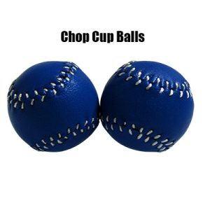 Chop Cup Balls Blue Leather (Set of 2) by Leo Smetsers