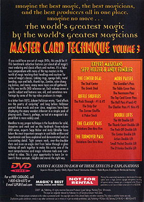 Master Card Technique Volume 3 (World's Greatest Magic) - DVD