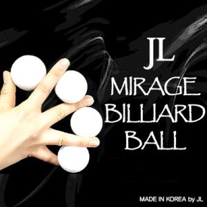 Two Inch Mirage Billiard Balls by JL (WHITE, 3 Balls and Shell)