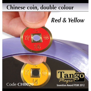 Chinese Coin (CH0020) Red & Yellow by Tango Magic s