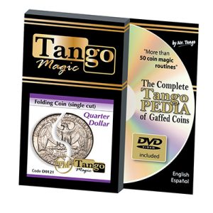 Folding Quarter dollar (Single cut w/DVD) (D0121) by Tango