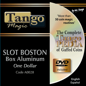 Slot Boston Coin Box (Aluminum w/DVD)(A0028) One Dollar by Tango Magic s