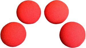 2.5 inch Regular Sponge Ball (Red) Pack of 4 from Magic by Gosh