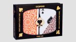Copag 1546 Plastic Playing Cards Poker Size Regular Index Orange/Brown Double-Deck Set