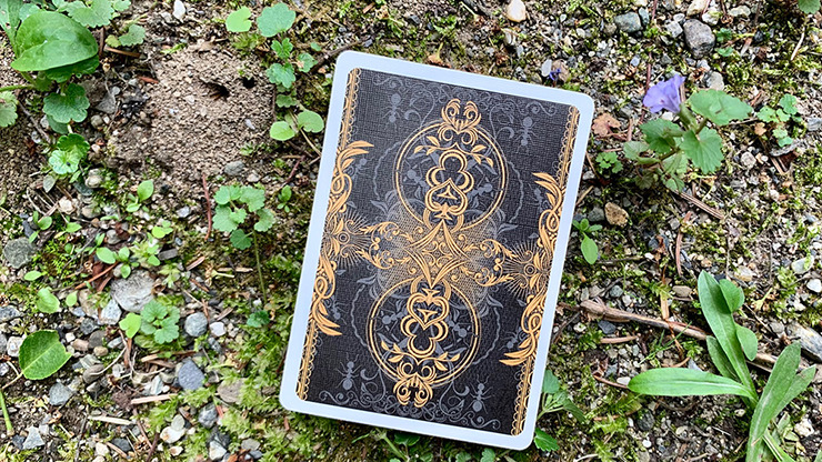 Gilded Bicycle Ant (Black) Playing Cards