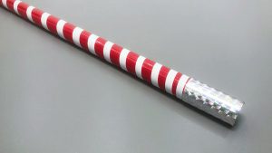 The Ultra Cane (Appearing / Metal) Red/ White Stripe by Bond Lee