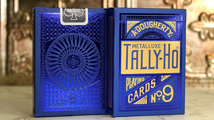 Tally Ho Blue (Circle) MetalLuxe Playing Cards by US Playing Cards