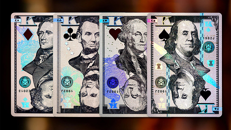 Holographic Legal Tender Playing Cards by Kings Wild