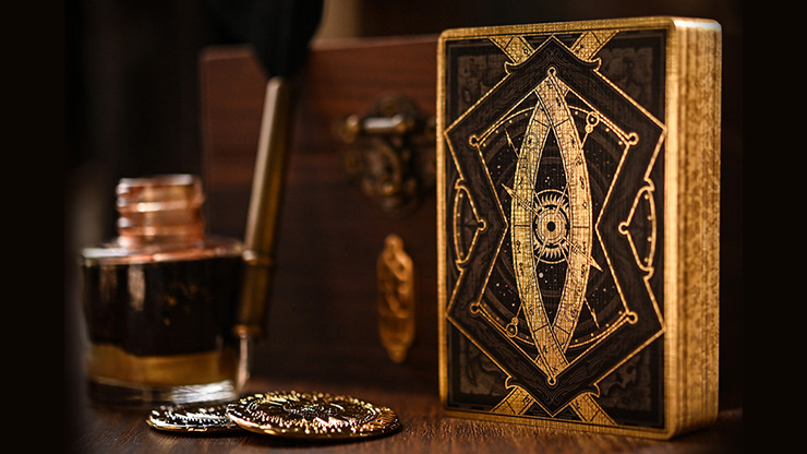 Gilded Eye of the Ocean Astra Polaris (Black) Playing Cards