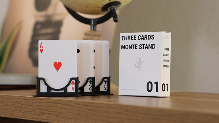 Three Cards Monte Stand RED by Jeki Yoo