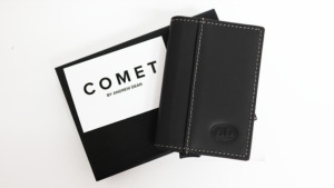 Comet Black Leather Silver Shell by Andrew Dean