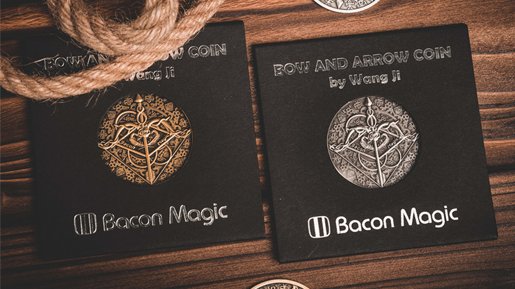 BOW AND ARROW COIN GOLD (Gimmick and Online Instructions) by Bacon Magic