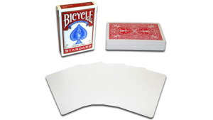 Magnetic Card - Bicycle Cards (2 Per Package) Blank Face Red by Chazpro