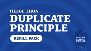 Evidence of a Well Spent Life - Duplicate Principle Cards by Helge Thun