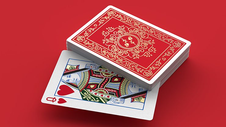 Red Roses Gold Foil Playing Cards (Fully Marked) - Image 4