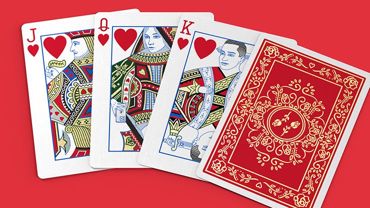 Red Roses Gold Foil Playing Cards (Fully Marked) - Image 6