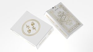 Black Roses White Gold Foil Playing Cards