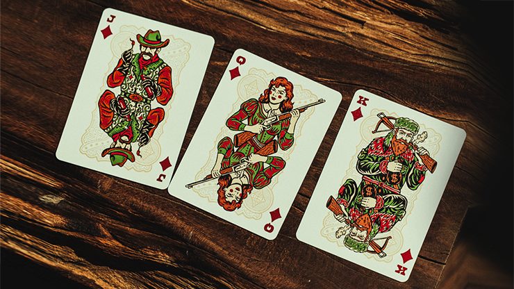 Gunslingers Poker (Red) Playing Cards - Image 3